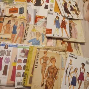 58 Assorted Sewing Patterns Lot
